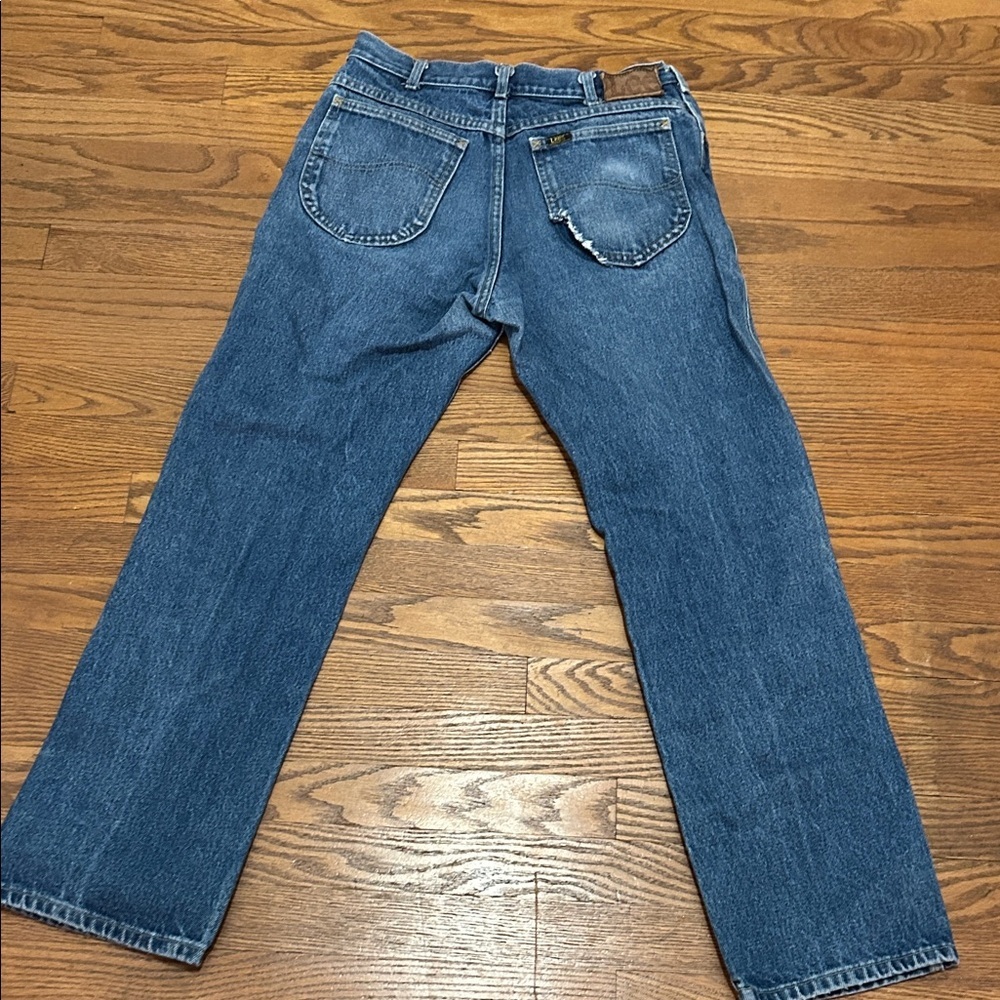 Vintage Lee Jeans Women’s 32 Blue Lee Riders with Distressing - Picture 12 of 16